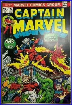 Captain Marvel #27 1st Appearance Eros Starfox Thanos War Beautiful Copy