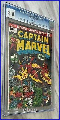 Captain Marvel #27 CGC 8.0 VF (OW) 1st Ero Starfox Marvel Comics 1973 NR