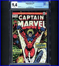 Captain Marvel #29 CGC 9.4 ICONIC COVER Part of Thanos 1st Story Marvel 1973 NM