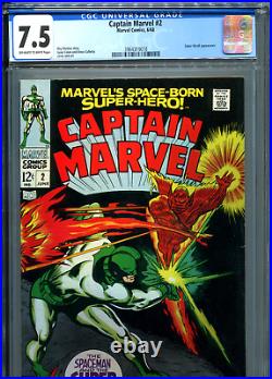 Captain Marvel #2 (Marvel 1968) CGC Certified 7.5