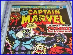 Captain Marvel #33 CGC SS Signature Autograph JIM STARLIN 9.8 Origin Thanos