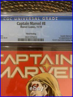 Captain Marvel #8 (2020) CGC 9.8 Third Print 1st App Star Low Print Run