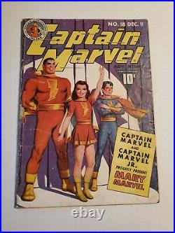 Captain Marvel Adventures #18 (1942) 1st & origin Mary Marvel incomplete