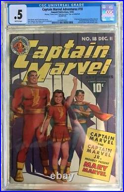 Captain Marvel Adventures #18 (1942) CGC. 5 or 0.5 - 1st & origin Mary Marvel