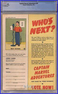 Captain Marvel Adventures #20 CGC 6.0 1943 2123382001