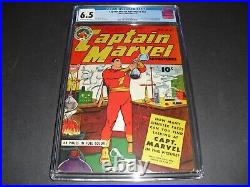 Captain Marvel Adventures #25 CGC 6.5 with OWithW pages 1943! Fawcett Shazam G35
