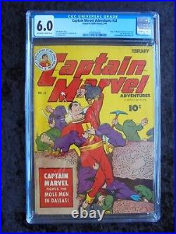 Captain Marvel Adventures #32 Fawcett Pub. 1944 Golden Age Cgc 6.0 Graded
