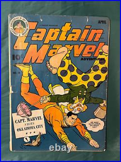Captain Marvel Adventures #34 Fawcett 1944 Golden Age DC 10 cent Comic Pics Read