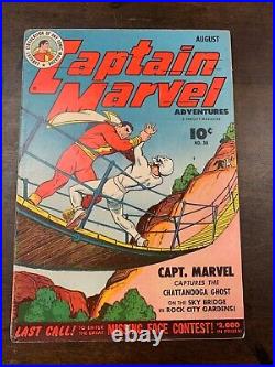 Captain Marvel Adventures #38 1944 Fawcett Golden Age