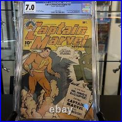 Captain Marvel Adventures #39 1944 CGC 7.0 2nd Mr. Mind Cover Fawcett Comics