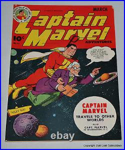 Captain Marvel Adventures 44 Golden Age Fawcett Comic Book 1945 VF+