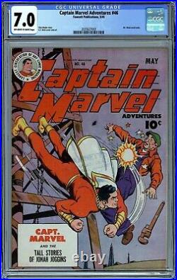 Captain Marvel Adventures #46. Fawcett (May, 1945). Mr. Mind Serial. CGC 7.0
