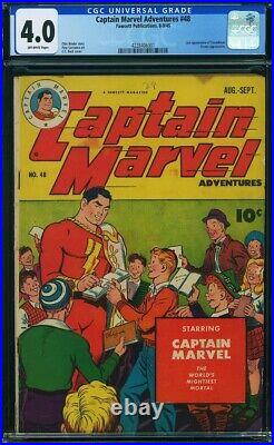 Captain Marvel Adventures #48 Fawcett 1945 Golden Age Cgc 4.0 Graded