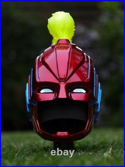 Captain Marvel Helmet replica, Real size, led lights comic con cosplay prop hero