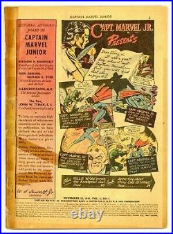 Captain Marvel Jr. #1 (INC) Captain Nazi Golden Age 1942 Fawcett Comics H688