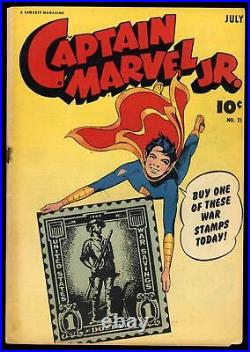 Captain Marvel Jr. #21 VG+ 4.5 Mac Raboy Cover! Otto Binder Art! Fawcett 1944