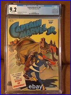 Captain Marvel Jr #43, CGC Graded 9.2 Near Mint with Off-White Pages