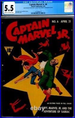 Captain Marvel Jr. #6- Cgc 5.5-wwii Copy-mac Raboy Devil Cvr-nice