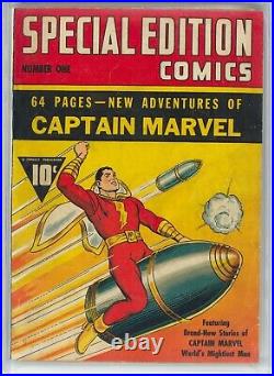 Captain Marvel Special Edition Comics #1 1940 CGC 5.5 R First Capt Marvel Comic