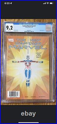 Captain Marvel V4 #17 Newstand CGC 9.2 Key 1st Full App Phyla-Vell 2004