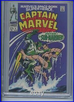 Captain Marvel Vol 1 #4 1968 CGC 9.4