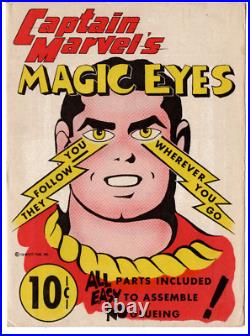 Captain Marvel's 1940s Magic Eyes Premium Unused & Complete Fawcett