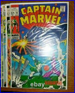 Captain Marvel #s 5,6,7,8,9,10,11. & 12! 8 Comic Book Lot! C Photo+descriptions