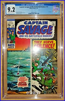 Captain Savage #19 CGC 9.2 OWithW (1970, Marvel) Rare Final Issue, Severin cover