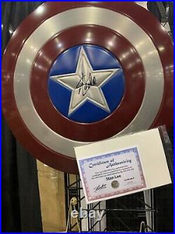 Captain america Sheild Signed By Stan Lee