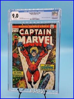 Cgc 9.0 Captain Marvel #29 Marvel Comics 11/73 Graded