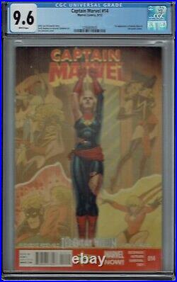 Cgc 9.6 Captain Marvel #14 1st Appearance Of Kamala Khan Cameo 2013 Ms Marvel