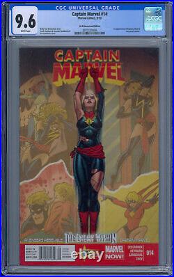 Cgc 9.6 Captain Marvel #14 Super Rare Newsstand Variant 1st Kamala Khan Ms Marv