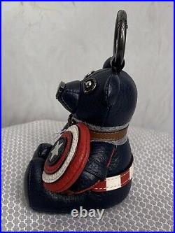 Coach Marvel Captain America Bear Charm Key Ring Limited Edition COLLECTORS ED
