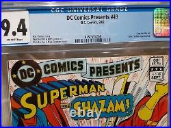 DC COMICS PRESENTS #49 CGC 9.4 Superman & Shazam Vs Black Adam Captain Marvel