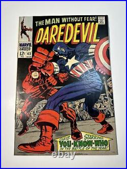 Daredevil #43 1968 Marvel Origin Re-Told Captain America Appearance VF 8.0
