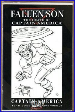 Death Of Captain America #1 Joe Simon Signed & Sketch-1 Of Just 3 In Existence