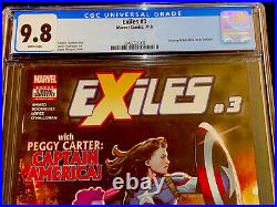 Exiles #3 CGC 9.8 1st Appearance Captain America Peggy Carter Marvel Comics