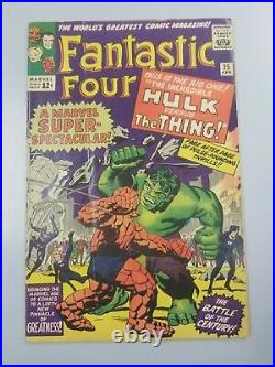 Fantastic Four #25, 1st Hulk vs. Thing! 2nd Silver age App. Captain America 1964