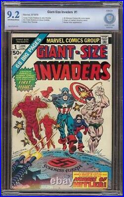 Giant Size Invaders # 1 CBCS 9.2 OWithW (Marvel 1975) Origin of Captain America