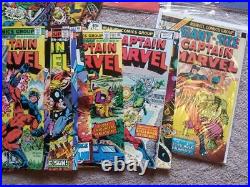 Huge Silver/bronze Age Captain Marvel Comic Lot 1970-1978