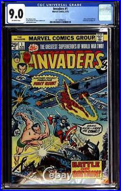 INVADERS #1 (1975 Marvel) CGC 9.0 VF/NM CAPTAIN AMERICA, NAMOR, HUMAN TORCH