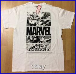 Large L White Marvel Spiderman Captain America Iron Man Comic Book T-Shirt Shirt