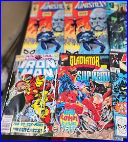 Lot of Marvel comic books Silver Surfer Iron Man Spiderman Captain Marvel etc