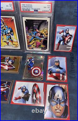 MARVEL CARDS VINTAGE COMIC IMAGES CAPTAIN AMERICA PSA Cards + Panini stickers