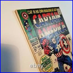 Marvel Captain America #100 1960s 1st Print Comic Book Signed Stan Lee Fan Expo