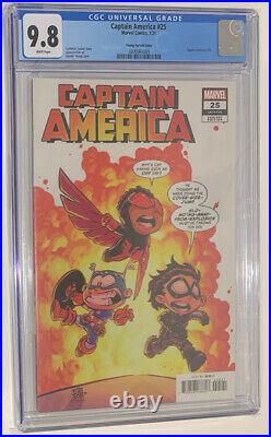 Marvel Captain America #25 Skottie Young Cover Graded 9.8 CGC Comic