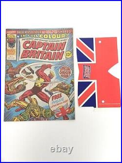 Marvel Captain Britain Issue 1 Key Issue + Free Gift Mask NM Signed By Stan Lee