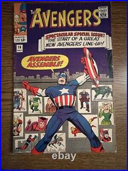 Marvel Comics, Avengers #16, 1965, New Line Up, Look! Kirby cover