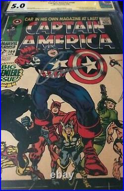 Marvel Comics CAPTAIN AMERICA #100 CGC 5.0 SIGNED BY CHRIS EVANS