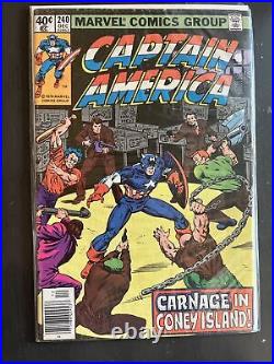 Marvel Comics Captain America 13 Comic Book Run #228-#240 Avg. VF-NM $. 35-$. 40